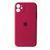 Силіконовый чохол з закритою камерою для iPhone 12 Rose-Red 208-00788 фото