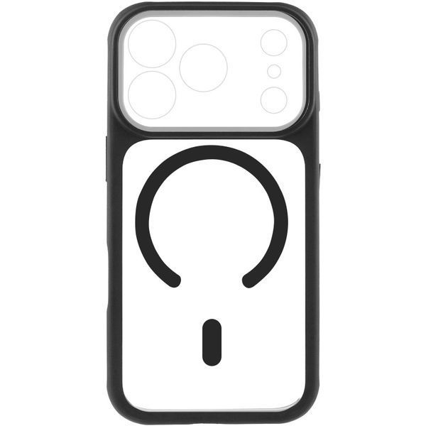 Чохол TPU+PC GETMAN Moon Clear with MagSafe для Apple iPhone 17 Pro (6.3") Black 656-08403 фото