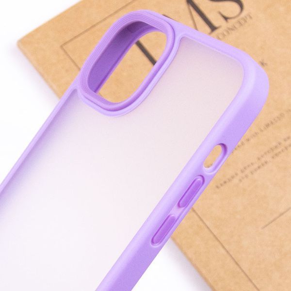 TPU+PC чехол Metal Buttons для Apple iPhone 15 (6.1") Сиреневый 777-08284 фото
