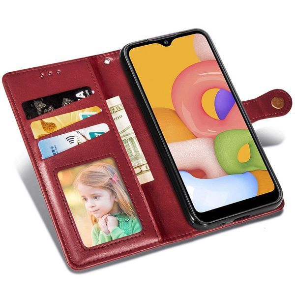 Кожаный чехол-книжка GETMAN Gallant (PU) для Samsung Galaxy A06 Red 777-06208 фото