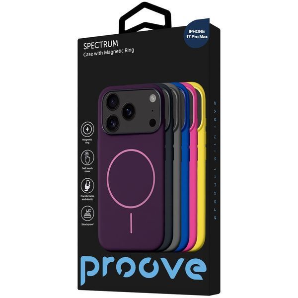 Чехол Proove Spectrum Case with Magnetic Ring iPhone 17 Pro Max Pink fruit 656-05377 фото
