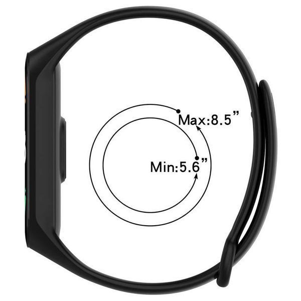 Силиконовый ремешок для Xiaomi Mi Band 7/6/5 Black 212-01589 фото