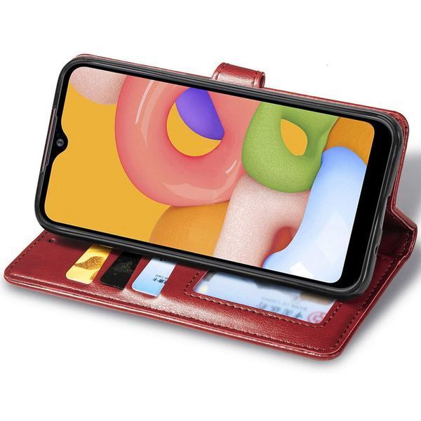Кожаный чехол-книжка GETMAN Gallant (PU) для Samsung Galaxy A06 Red 777-06208 фото