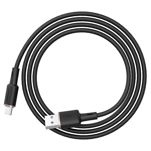 Кабель ACEFAST C2-04 USB to Type-C 3A, 1.2m, silicone, zinc connectors, Black 6974316280767 фото