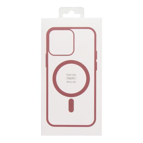 Чохол NEW TPU Color with Magsafe для iPhone 16 Pro Wine Red 214-02571 фото