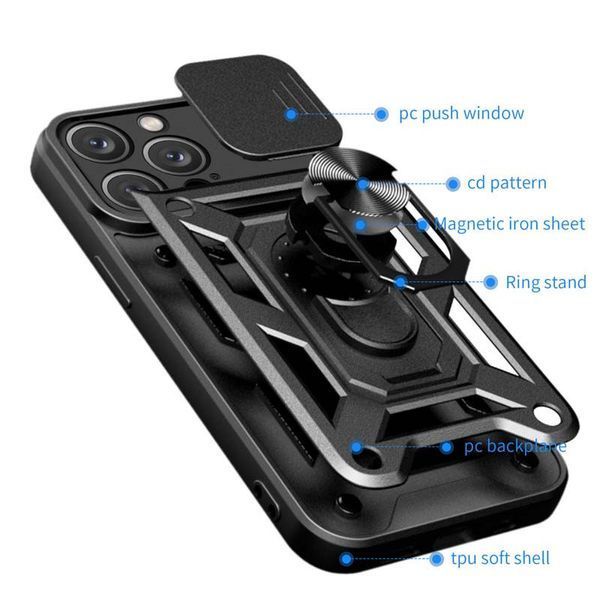 Ударопрочный чехол Camshield Serge Ring для Apple iPhone 13 Pro (6.1") Black 208-05552 фото