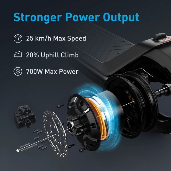 Електросамокат NIU KQi3 Pro Black 9.5", 350(700)W, 10.4Ah, 50km, 25km/h, 20%, App, 20,3 kg K3P31EB1E11 фото
