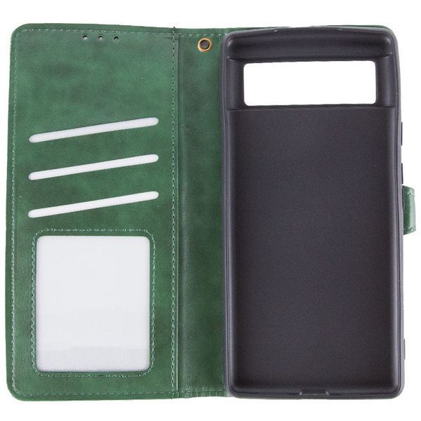 Шкіряний чохол-книжка GETMAN Gallant (PU) для Google Pixel 6 Pro Green 777-06358 фото