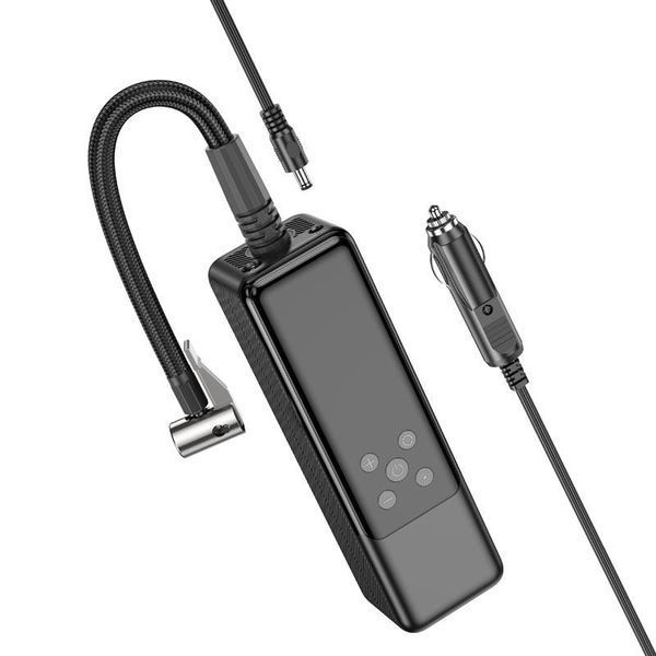 Автомобільний насос HOCO ZP5 May smart air pump Black 6931474795526 фото