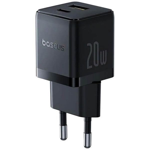 Мережевий зарядний пристрій Baseus Palm Fast Charger C+U 20W EU Cluster Black P10111608113-00 фото