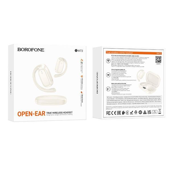 Беспроводные наушники BOROFONE BW73 Lucky Open True Wireless BT headset Milky White 656-01603 фото