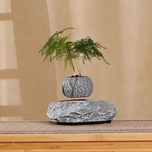 Магнитный левитирующий горшок для растений HCNT Magnetic Levitating Pot M5B-P Grey 656-03259 фото