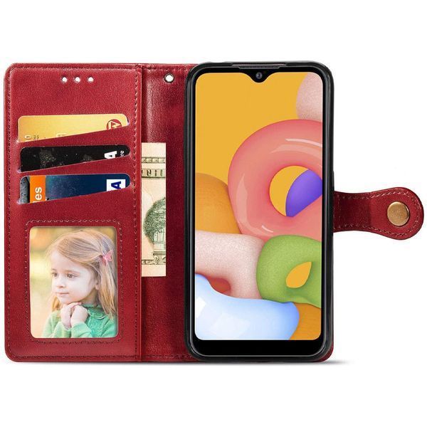 Кожаный чехол-книжка GETMAN Gallant (PU) для Samsung Galaxy A06 Red 777-06208 фото