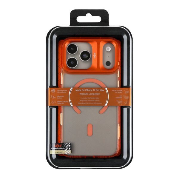 Чохол Kajsa Trans-Shield with MagSafe для iPhone 17 Pro Max Orange B-Ring 2020000509189 фото