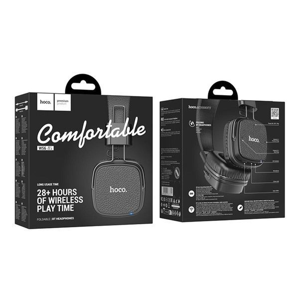 Бездротові накладні навушники HOCO W56 Earl BT headphones Black 656-03821 фото