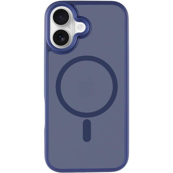 TPU+PC чохол Metal Buttons with MagSafe для Apple iPhone 17 (6.3") Navy Blue 777-08230 фото
