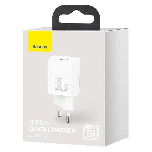 Мережевий зарядний пристрій Baseus Super Si quick charger IC 30W EU White 656-01317 фото