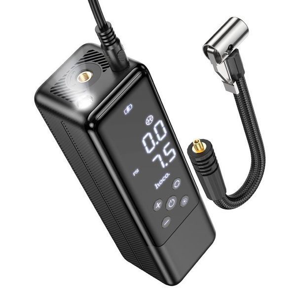Автомобільний насос HOCO ZP5 May smart air pump Black 6931474795526 фото