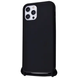 Силіконовий чохол CORD для iPhone 12/12 Pro із шнурком Чорний 208-01341 фото 1