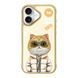 Чехол TPU+PC Nimmy 3D with Metal Buttons для iPhone 16 Cat Khaki 656-02540 фото 1