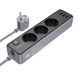 Мережевий подовжувач BOROFONE BAC8 Power 3-position socket(1C3A)(EU/GER)(L=2M) Black 656-03208 фото 1
