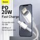 Кабель Baseus High Density Braided Fast Charging Data Cable Type-C to iP PD 20W 2m White CATLGD-A02 фото 7