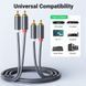 Аудиокабель UGREEN AV104, 2RCA Male to 2RCA Male, ABS, 5m Black UGR-10520 фото 4