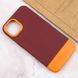 Чехол TPU+PC Bichromatic для Apple iPhone 12 Pro / 12 (6.1") Brown burgundy / Orange 555-03958 фото 4