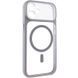 Чехол TPU+PC GETMAN Moon Clear with MagSafe для Apple iPhone 12 (6.1") Grey 656-08453 фото 1