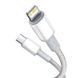 Кабель Baseus High Density Braided Fast Charging Data Cable Type-C to iP PD 20W 2m White CATLGD-A02 фото 3