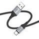 Кабель HOCO X102 USB to Type-C 3A, 1m, nylon, aluminum connectors, Black 6942007608770 фото 3