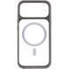 Чехол TPU+PC GETMAN Moon Clear with MagSafe для Apple iPhone 12 (6.1") Grey 656-08453 фото 3