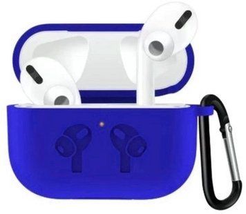 Силіконовий чохол з карабіном для навушників AirPods Pro 2 Blue 203-00116 фото