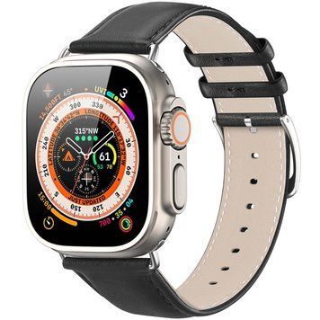 Ремінець Dux Ducis Leather Strap Classic для Apple Watch 42(ser.1-3)/44/45/46/49mm Black 212-01791 фото