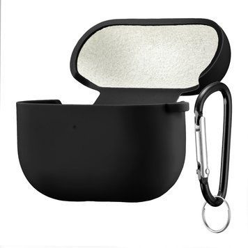 Силиконовый чехол 2,5mm с микрофиброй для AirPods 3 Black 203-00164 фото