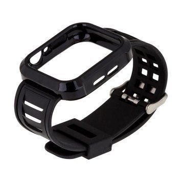 Ремешок для Apple Watch Band Silicone Shine + Protect Case 44mm Black 212-01126 фото