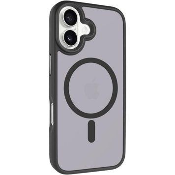 TPU+PC чехол Metal Buttons with MagSafe для Apple iPhone 17 (6.3") Black 777-08231 фото