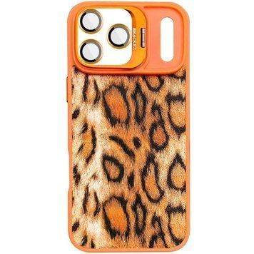 Чехол TPU+PC Wild Leopard with MagSafe and Lens для Apple iPhone 17 Pro Max (6.9") Orange 656-08228 фото
