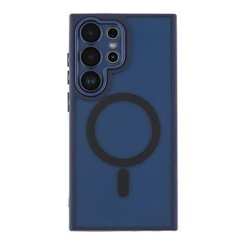 Чохол TPU+PC Magnetic Matte Camera Lens with Magsafe для Samsung Galaxy S23 Ultra 5G (S918) Dark Blue 757-00323 фото
