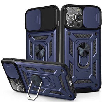 Ударостійкий чохол Camshield Serge Ring для Apple iPhone 12 Pro / 12 (6.1") Blue 208-05559 фото