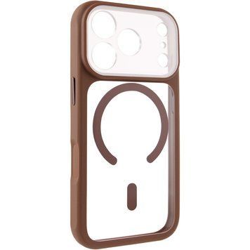 Чохол TPU+PC GETMAN Moon Clear with MagSafe для Apple iPhone 17 Pro (6.3") Brown 656-08404 фото