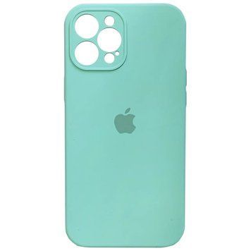 Силиконовый чехол с закрытой камерой для iPhone 13 Pro Max Mentol 208-00781 фото