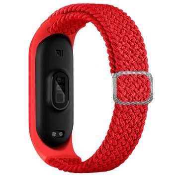 Ремінець для Xiaomi Mi Band 3/4/5/6/7 Elastic Adjustment Red 212-02473 фото
