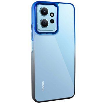 Чехол TPU+PC Fresh sip series для Xiaomi Redmi Note 12 4G Черный / Синий 777-06609 фото