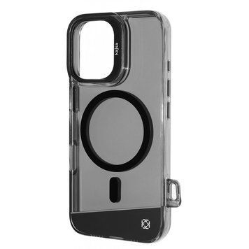 Чехол Kajsa Aluminium Shield with Magnetic Ring iPhone 16 Black smoke 656-08128 фото
