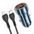 Автомобильное зарядное устройство HOCO Z46A Blue whale PD20W+QC3.0 car charger set(C to iP) Sapphire Blue 209-00288 фото