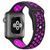 Силіконовий ремінець з перфорацією для Apple Watch 38/40/41 mm Чорно-фіолетовий 212-00142 фото