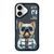 Чехол TPU+PC Nimmy 3D with Metal Buttons для iPhone 16 Dog Black 656-02541 фото