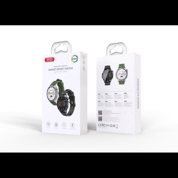 Смарт Годинник XO Watch4 AMOLED Smart Sports Call Watch Чорний 656-03478 фото
