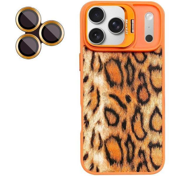 Чехол TPU+PC Wild Leopard with MagSafe and Lens для Apple iPhone 17 Pro Max (6.9") Orange 656-08228 фото